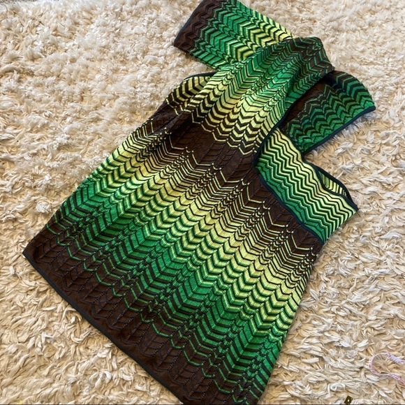 Missoni One Shoulder Knit Top Green Sz 6 - Picture 7 of 9